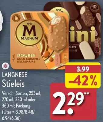 Aldi Nord LANGNESE Stieleis Angebot
