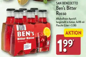 Aldi Nord SAN BENEDETTO Ben's Bitter Rosso 6x98 ml Flasche Angebot