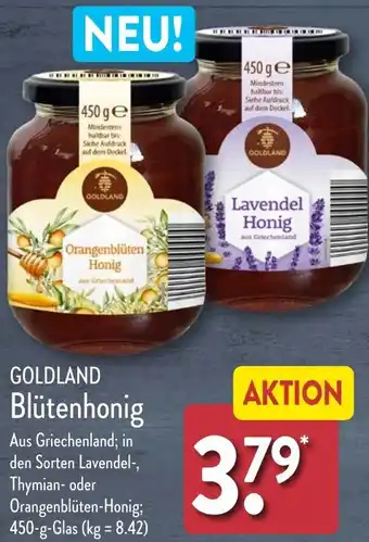 Aldi Nord GOLDLAND Blütenhonig 450 g Glas Angebot