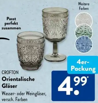 Aldi Süd CROFTON Orientalische Gläser 4er-Packung Angebot