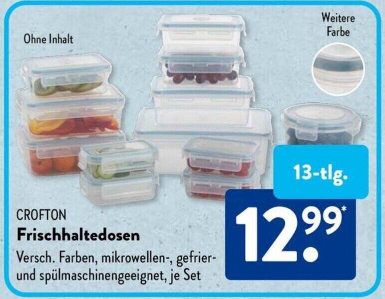 CROFTON Frischhaltedosen 13-tlg. Angebot bei Aldi Süd