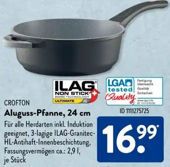 Aldi Süd CROFTON Aluguss-Pfanne, 24 cm Angebot