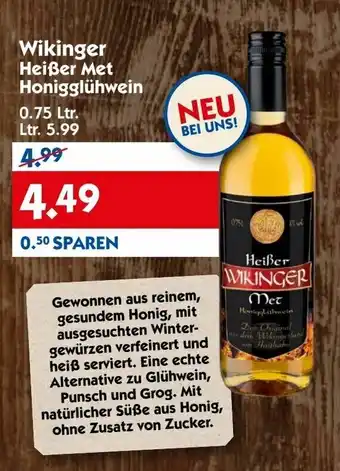 Hol'ab Getränkemarkt Wikinger Heiẞer Met Honigglühwein 0.75Ltr. Angebot