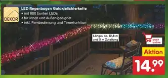 Netto Marken-Discount LED Regenbogen Galaxielichterkette Angebot