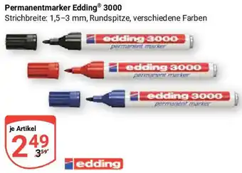 Globus Permanentmarker Edding 3000 Angebot