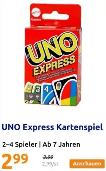 Action UNO Express Kartenspiel Angebot