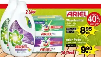 Krümet Sonderposten Ariel Waschmittel 2 Liter oder Pods 30 Stück Angebot