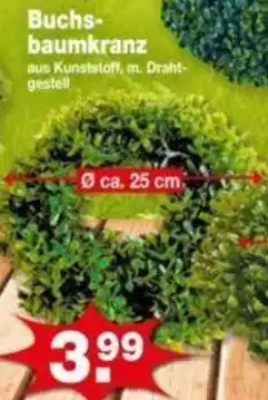 Krümet Sonderposten Buchsbaumkranz Angebot