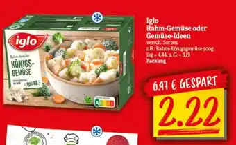 NP Discount Iglo Rahm-Gemüse oder Gemüse-Ideen Angebot