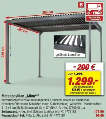 toom Baumarkt Metallpavillon ,,Mina" Angebot