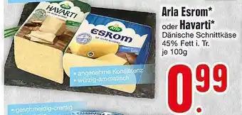 Edeka Arla Esrom oder Havarti Angebot