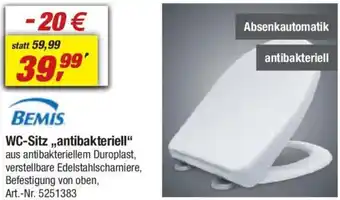 toom Baumarkt BEMİS WC-Sitz ,,antibakteriell" Angebot