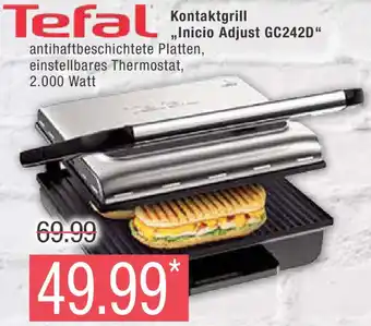 Marktkauf Tefal Kontaktgrill ,,Inicio Adjust GC242D" Angebot