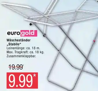 Marktkauf eurogold Wäscheständer „Stabilo" Angebot