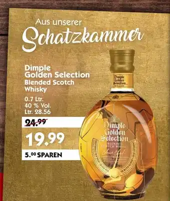 Hol'ab Getränkemarkt Dimple Golden Selection Blended Scotch Whisky 0.7 Ltr. Angebot