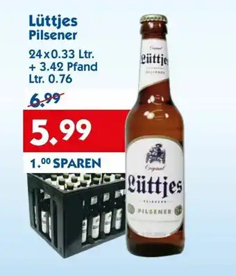 Hol'ab Getränkemarkt Lüttjes Pilsener 24x0.33 Ltr. Angebot