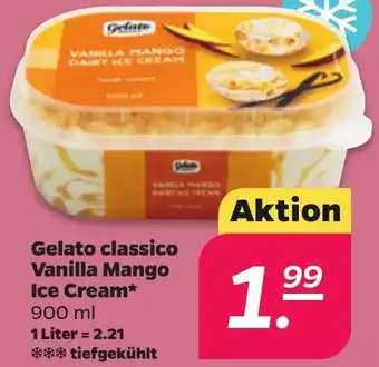 NETTO Gelato classico Vanilla Mango Ice Cream 900 ml Angebot