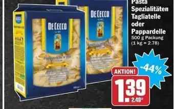 dodenhof Pasta Spezilalitäten Tagliatelle Oder Pappardelle 500g Angebot