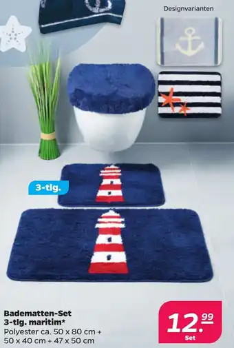 NETTO Badematten Set 3-tlg. maritim Angebot
