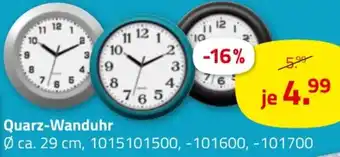 ROLLER Quarz-Wanduhr Angebot