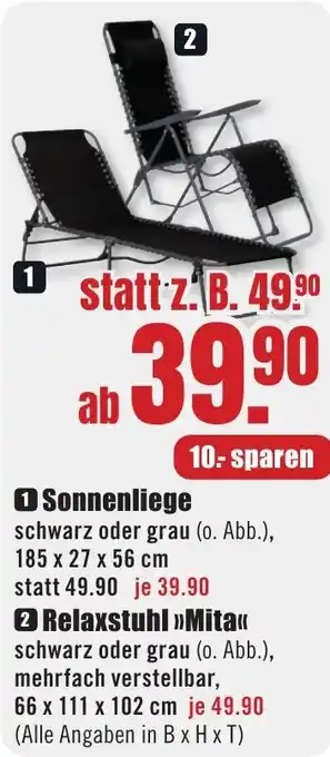 B1 Discount Baumarkt Sonnenliege Angebot
