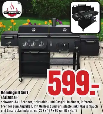 B1 Discount Baumarkt EL FUEGO Kombigrill 4in1 Arizona Angebot