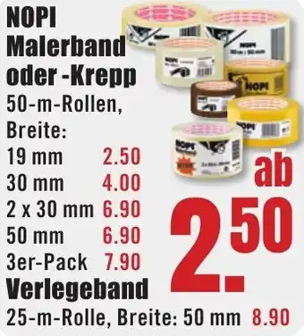B1 Discount Baumarkt NOPI Malerband oder Krepp Angebot