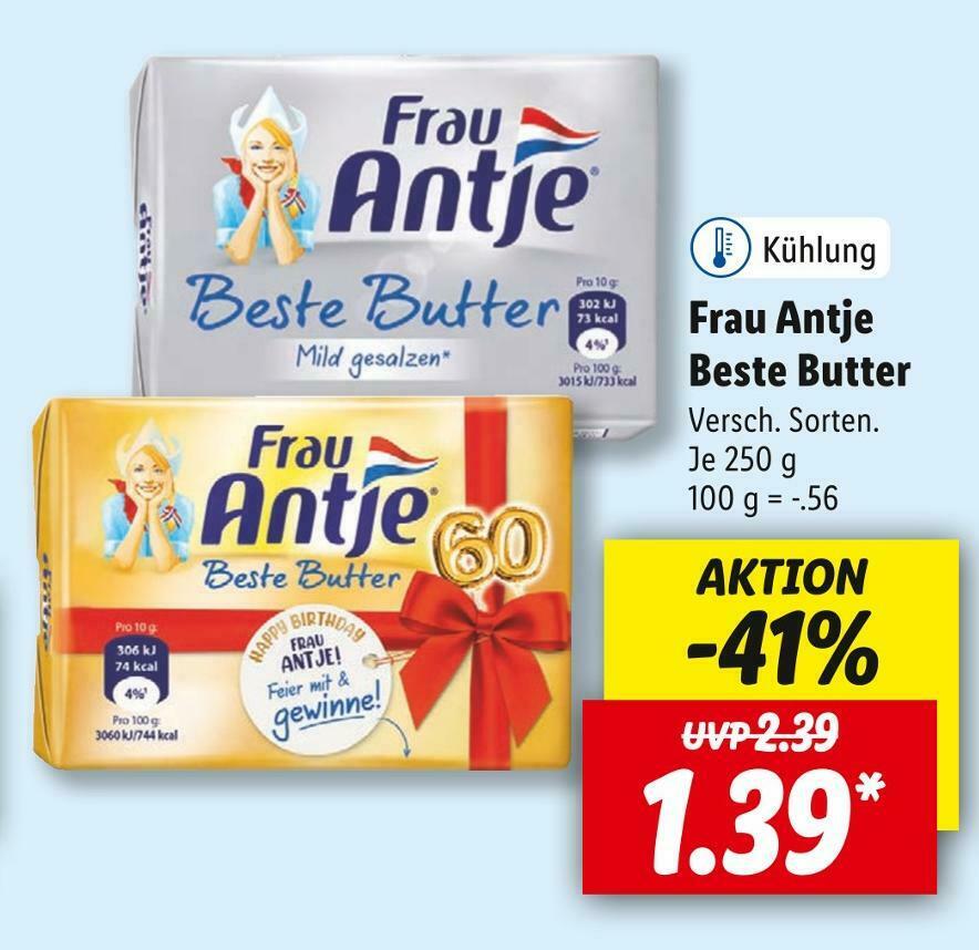 Frau antje beste butter Angebot bei Lidl