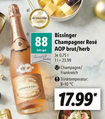Lidl Bissinger champagner rosé aop brut/herb Angebot