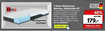 Lidl 7-zonen-kaltschaum-matratze „schlafschön vs“ Angebot