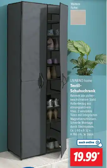 Lidl LIVARNO home Textil- Schuhschrank Angebot