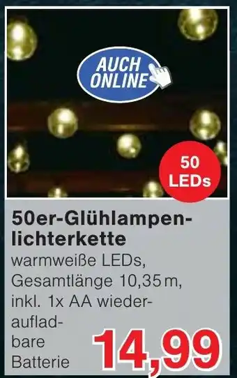 Wiglo Wunderland 50er-Glühlampenlichterkette Angebot