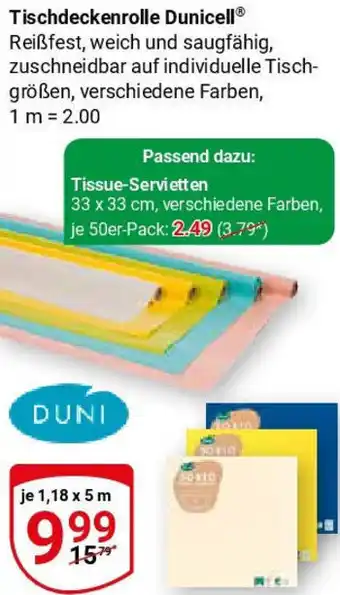 Globus DUNI Tischdeckenrolle Dunicell Angebot