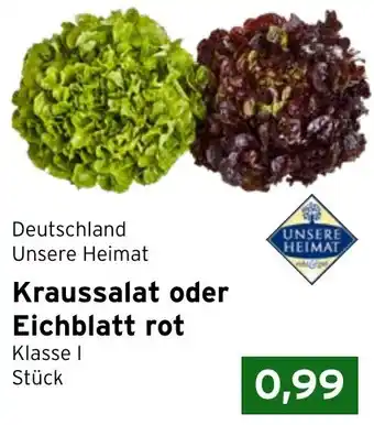 CAP Markt Deutschland Unsere Heimat Kraussalat oder Eichblatt rot Angebot