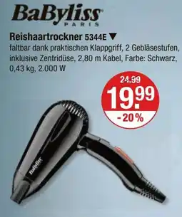 V Markt BaByliss Reishaartrockner 5344E Angebot