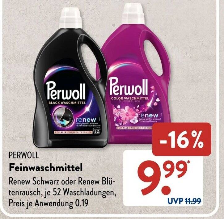 Perwoll Feinwaschmittel, je 52 Waschladungen, Angebot bei Aldi Süd