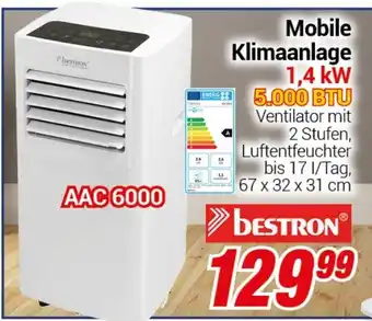 CENTERSHOP Mobile Klimaanlage 1,4 kW Angebot