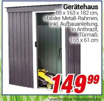 CENTERSHOP Gerätehaus Angebot