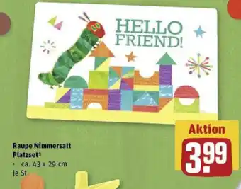 REWE Raupe Nimmersatt Platzset Angebot