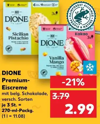 Kaufland DIONE Premium- Eiscreme 270 ml Packg. Angebot