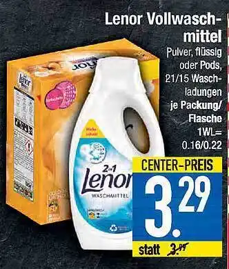 E-Center Lenor Vollwaschmittel Angebot