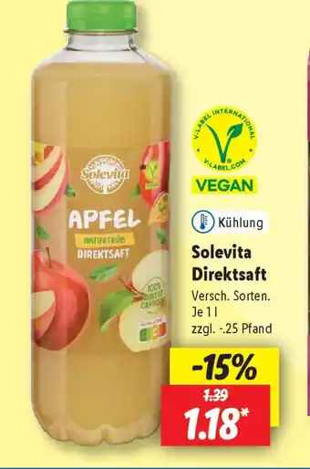 Lidl Solevita Direktsaft Angebot
