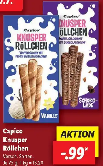 Lidl Capico Knusper Röllchen Angebot