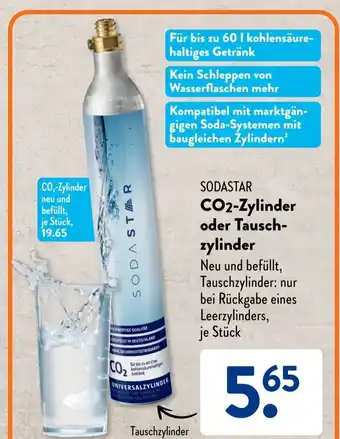 Aldi Süd SODASTAR CO₂-Zylinder o. Tauschzylinder Angebot