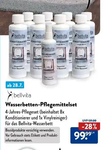 Aldi Süd bellvita Wasserbetten-Pflegemittelset Angebot