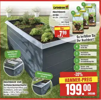 Herkules Baumarkt Hochbeet mit Schneckenschutz Angebot