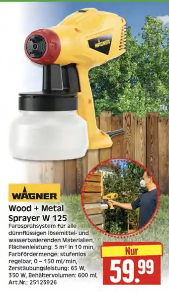 Herkules Baumarkt WAGNER Wood + Metal Sprayer W 125 Angebot
