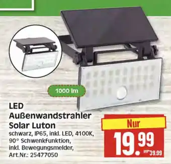 Herkules Baumarkt LED Außenwandstrahler Solar Luton Angebot