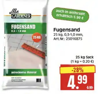 Herkules Baumarkt Mr. GARDENER Fugensand 25 KG Angebot
