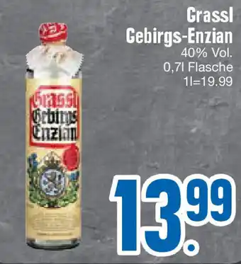 Edeka Grassl Gebirgs-Enzian 0,7 l Flasche Angebot